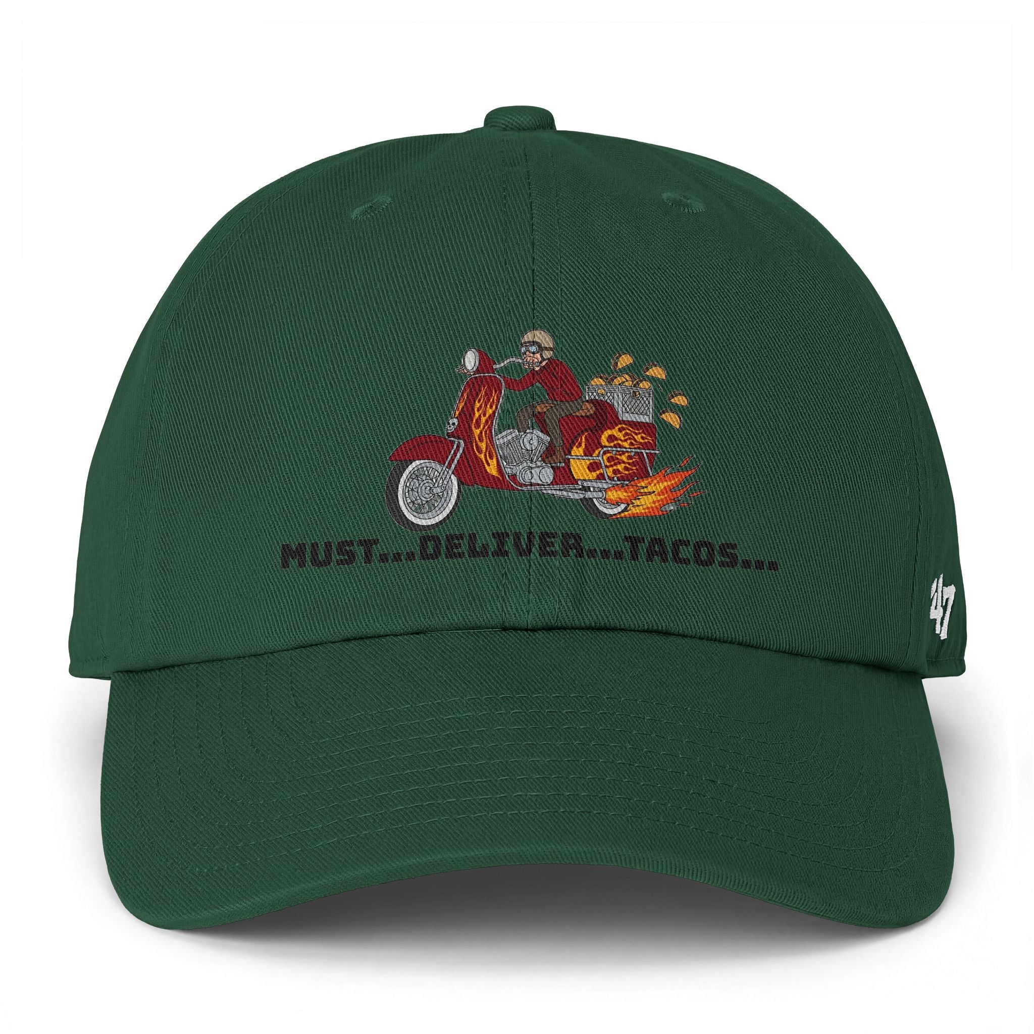 Taco Delivery Cap - 'Must... Deliver... Tacos' Scooter Hat