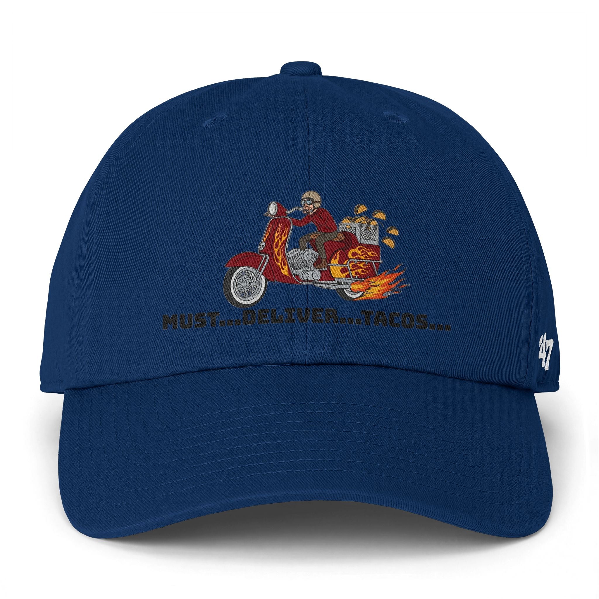 Taco Delivery Cap - 'Must... Deliver... Tacos' Scooter Hat
