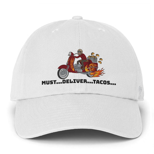 Taco Delivery Cap - 'Must... Deliver... Tacos' Scooter Hat