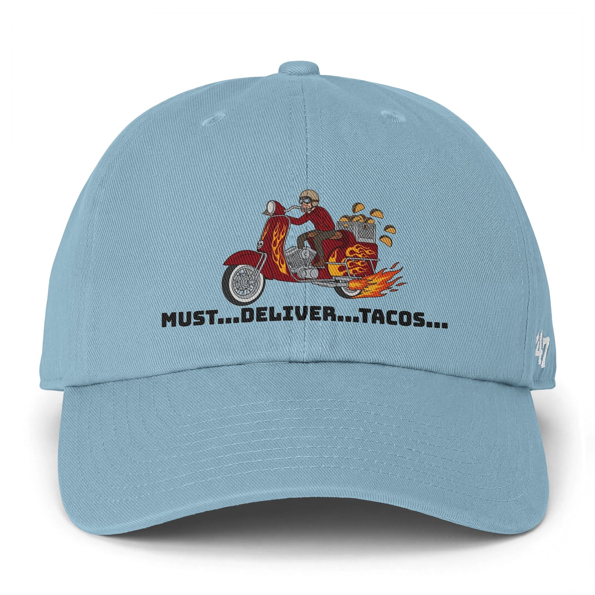 Taco Delivery Cap - 'Must... Deliver... Tacos' Scooter Hat