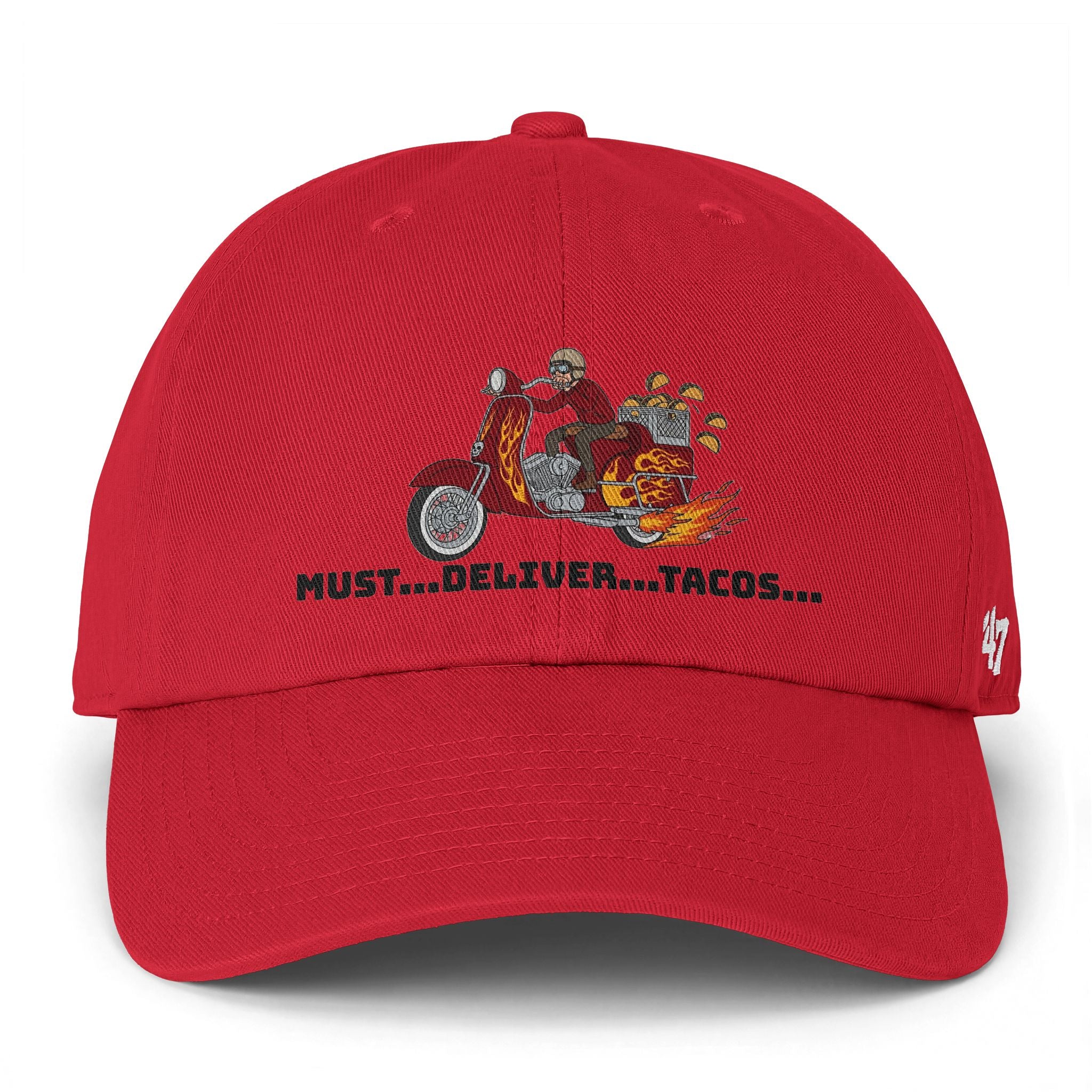 Taco Delivery Cap - 'Must... Deliver... Tacos' Scooter Hat